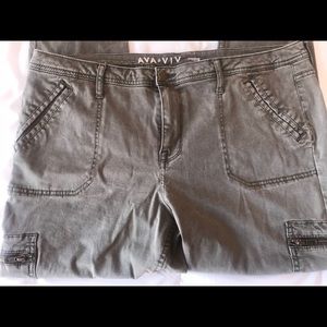 Ava & Viv (Target) Olive Green Cargo Jeggings